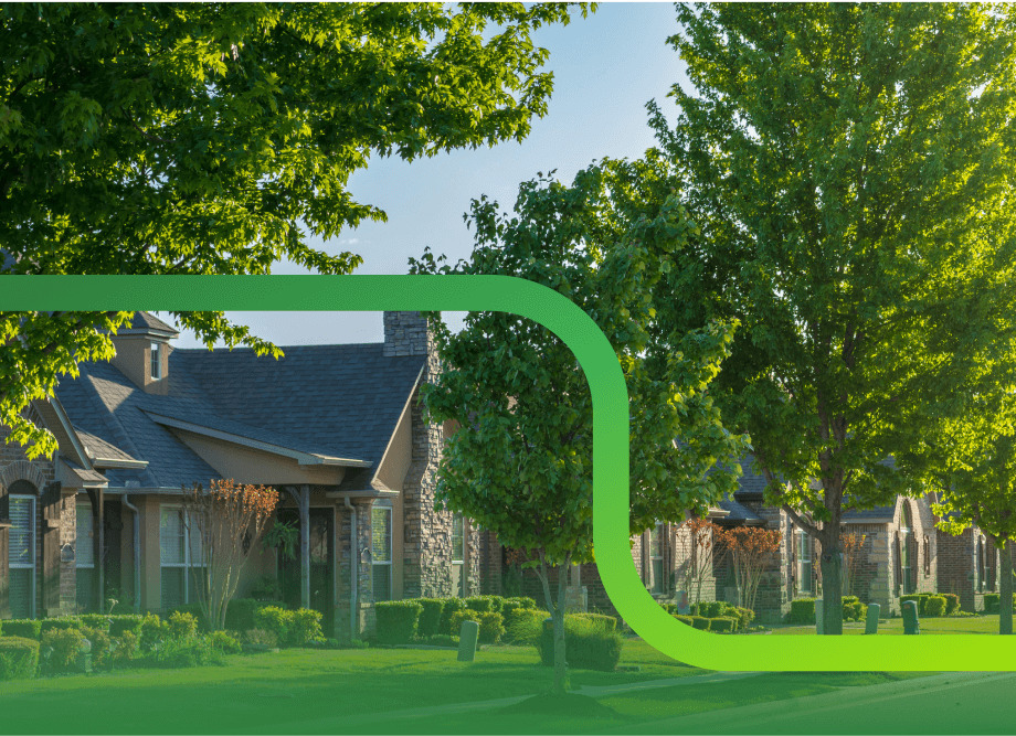 Photo of houses on a street.